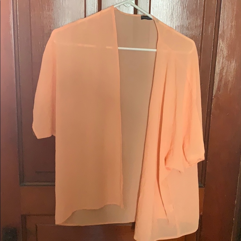 Peach sheer kimono